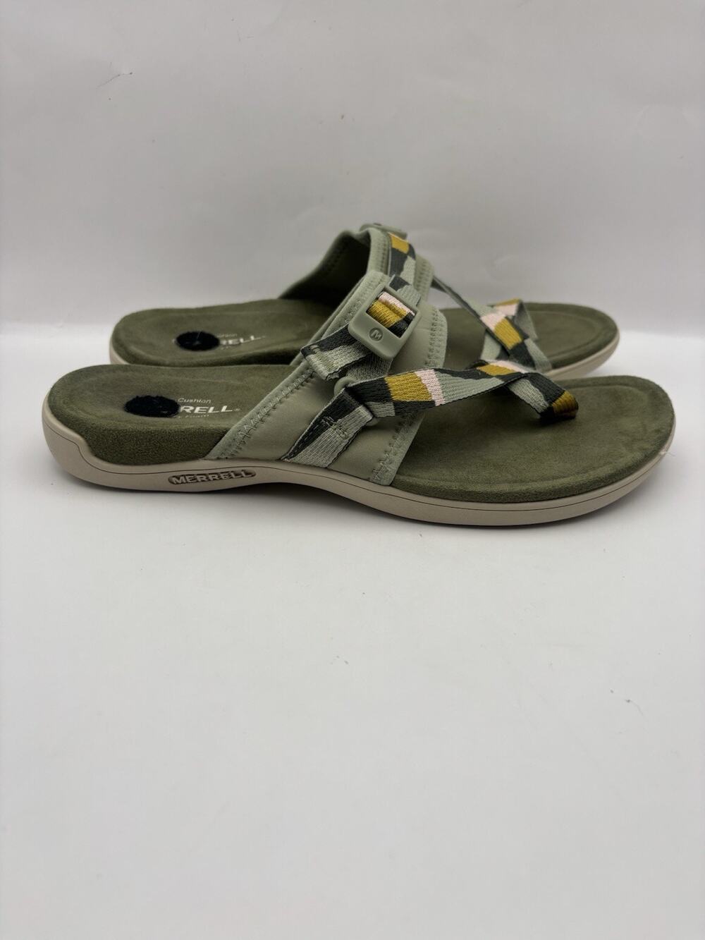 Merrell District 3 Wrap Web Green Sandals Women Size 9